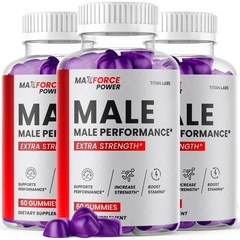 (3 Pack) Max Force Power Male Gummies Advanced Support Supplement 180 Gummies