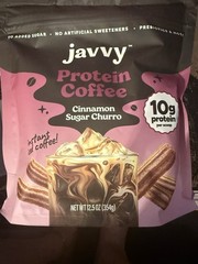 Javvy- protein coffee Cinnamon Sugar Churro Protein Exp Date 03/2028 12.5 Oz