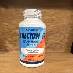 AdvoCare Calcium + D3 500mg with Vitamin K & Magnesium Supplement, 120 Caplets