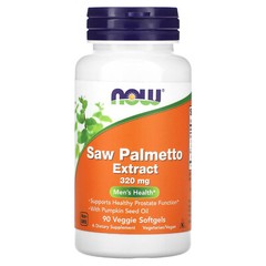 Now Foods Saw Palmetto Extract 320 mg 90 Veggie Softgels GMP Quality Assured,