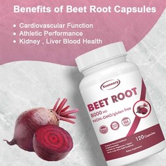 Beet Root 8000mg-Nitric Oxide Booster, Blood Pressure Support, Digestion Support