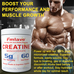Fmlave Creatine Monohydrate 5g Micronized Creatine 10.58oz – 60 Serving Non-GMO