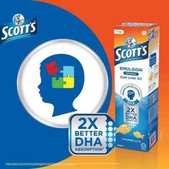 1 Bottles X 400ml SCOTT Emulsion Cod Liver Oil EXTRA Original Flavor