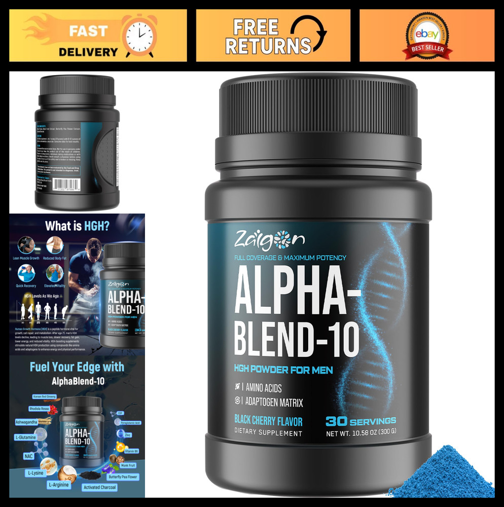 Testosterone Booster & HGH Supplements for Men, Muscle Builder, Fat Burner, 300g