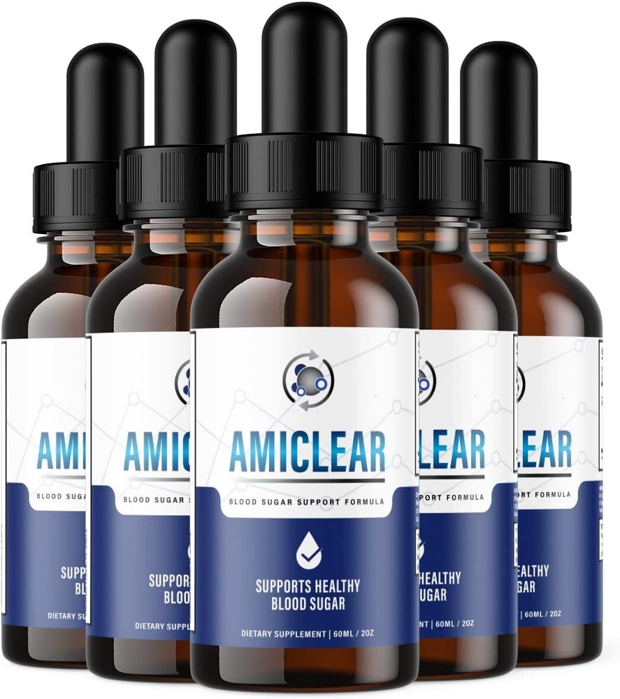 Amiclear Drops – Amiclear Drops For Healthy Blood Flow Support ORIGINAL – 5 Pack