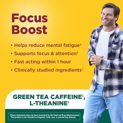 Nature Made Focus Boost Capsules, Green Tea Caffeine + L 30 Count (Pack of 1)