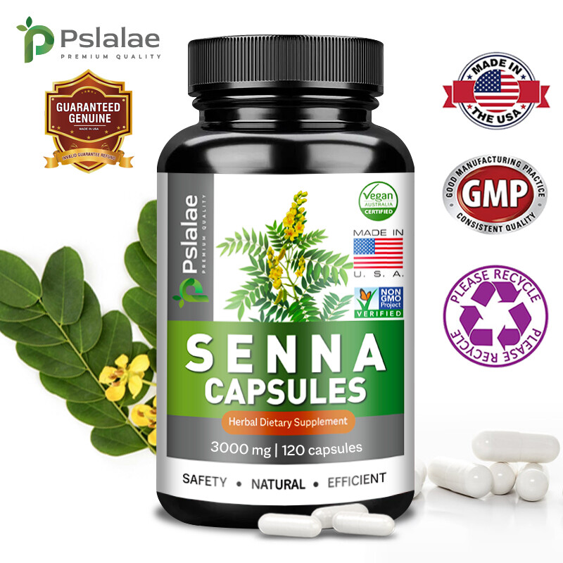 Senna Capsules 3000mg – Constipation Relief, Digestive Health, Detox Cleanse