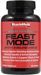 MuscleMeds Feast Mode Weight Gainer Pills Increased Appetite 90 Capsules New
