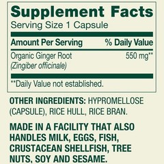 (2 Pack) Spring Valley Ginger Root 550 mg Capsules, 100 Count.
