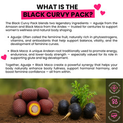 HUGE BUTT GROWING: Aguaje Curvy Fruit + Black Maca Root Pills- 100% Natural Way