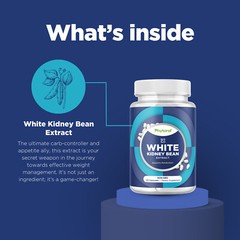 White Kidney Bean Extract Capsules – Ultra High Potency Optimized Extract 120ct