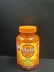 SEALED MetaMucil 3-in-1 Daily Fiber, 160 Capsules – EXP: 03/2027