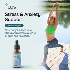 Zen LUV Drops Stress Support with Magnesium Glycinate and Lemon BalM 1 PACK.