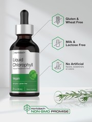 Horbaach Liquid Chlorophyll Drops, Peppermint Flavor (2 fl oz)