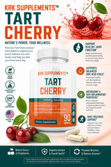 2 Tart Cherry Extract 900mg Gout Joint Pain Arthritis Supplements Anthocyanins