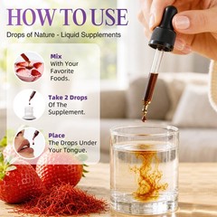 Saffron Supplements 88.5 mg – Mood, Brain & Vision Support – Liquid Saffron Drop
