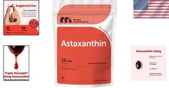 Fresh Microalgae Source: Astaxanthin 12mg Softgel with MCT Oil – 45 Pack