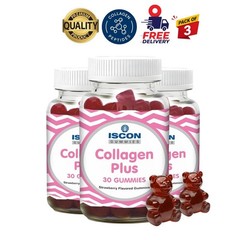 ISCON LI.FE Collagen Gummies 30Ct Pack of 3 Skin Glow Support