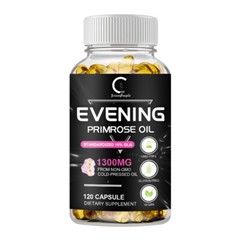 1300MG Evening Primrose Oil Capsules with GLA -Anti-Aging,Whitening 120 Softgels