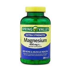 Spring Valley Magnesium Bone & Muscle Health Dietary Supplement Tablets, 400 mg