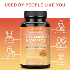 Brain Supplements&Nootropics Memory Focus Mental Concentration Booster Pills