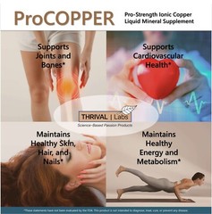 Ionic Colloidal Copper Liquid (16oz/30 PPM) | Blood | Hair | Skin- Thrival Labs