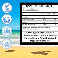 CREATINE GUMMIES 2500MG Creatine Monohydrate Per Serving Mixed Berry 60 Ct