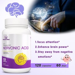 Nervonic Acid – Brain Supplement Nootropics,Relieve Stress -30/60/120 Capsules