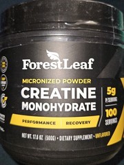 ForestLeaf Micronized Creatine Monohydrate Powder Muscle Growth Strength 100s
