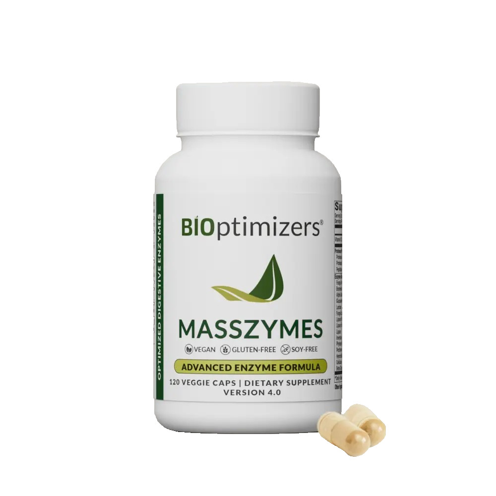 BiOptimizers MassZymes Digestive Enzymes 120 Caps New Sealed Exp 04/2027
