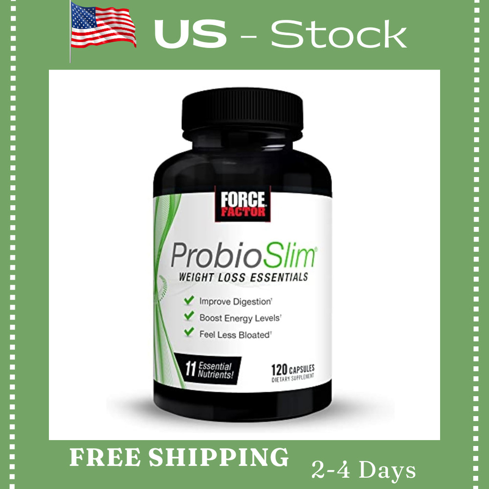 FORCE FACTOR ProbioSlim – Digestive & Weight Support, 120 Capsules for Men/Women