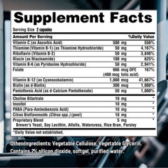 Vitamin B Complex High Strength B1 B2 B6 B5 B12 Biotin and Folic Acid 120 Caps
