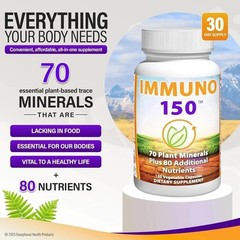 Immuno 150 Immune Support Supplement – 150 Veg Capsules Vitamins & Minerals