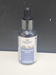 Ridgecrest Herbals Clear Lungs Liquid Herbal Supplement 2 fl.oz Exp 07/2029