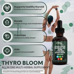 Thyroid Supports Drops Selenium Zinc Iodine L Tyrosine Ash Wagandha 2 Box