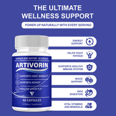 Artivorin Advanced Joint Support, Artivorin Pills (60 Capsules)