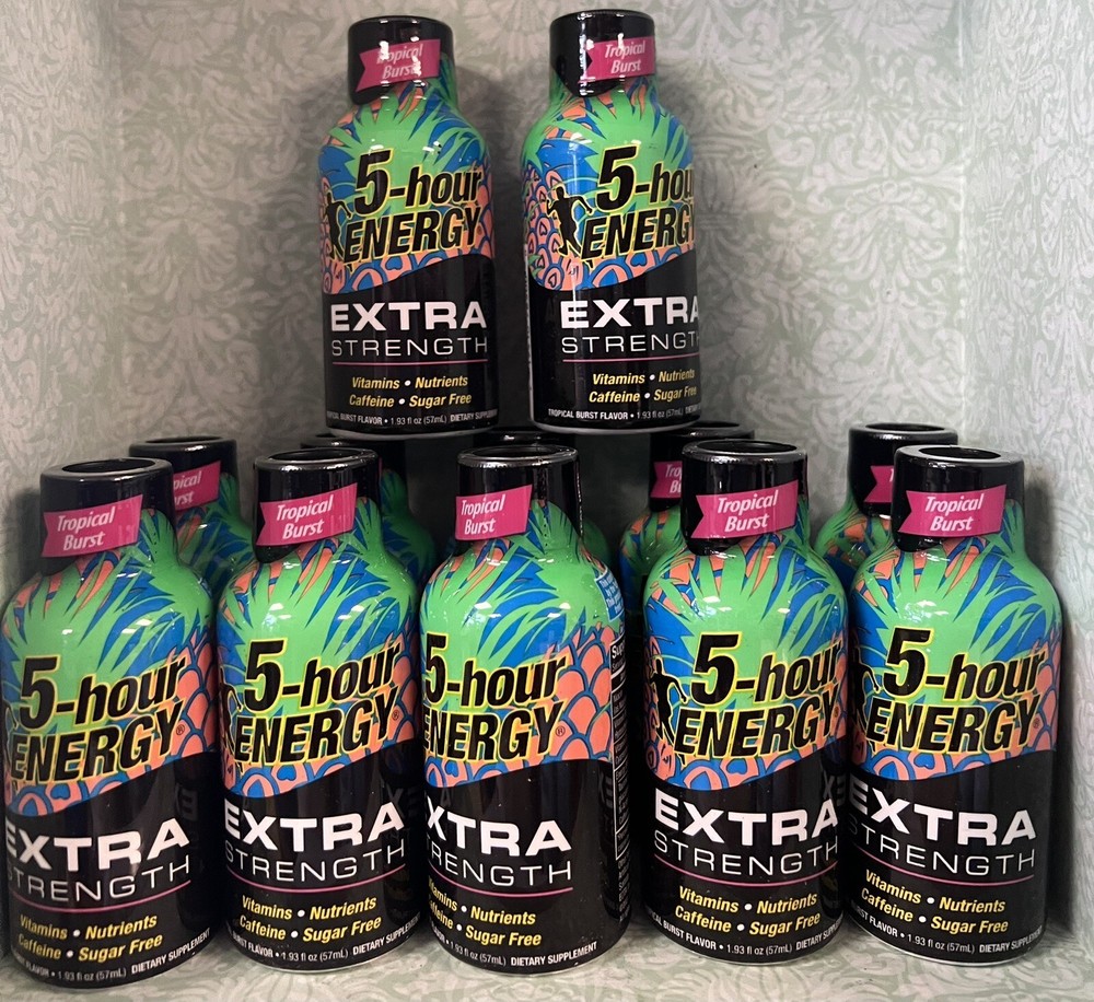 5 Hour Energy Extra Strength | Tropical Burst | 12 Pack | EXP 4/2025 | NO BOX|