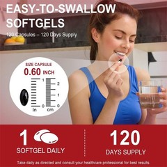 Acentiallabs Triple Strength Astaxanthin 12mg 120 Softgels Eye Skin Health