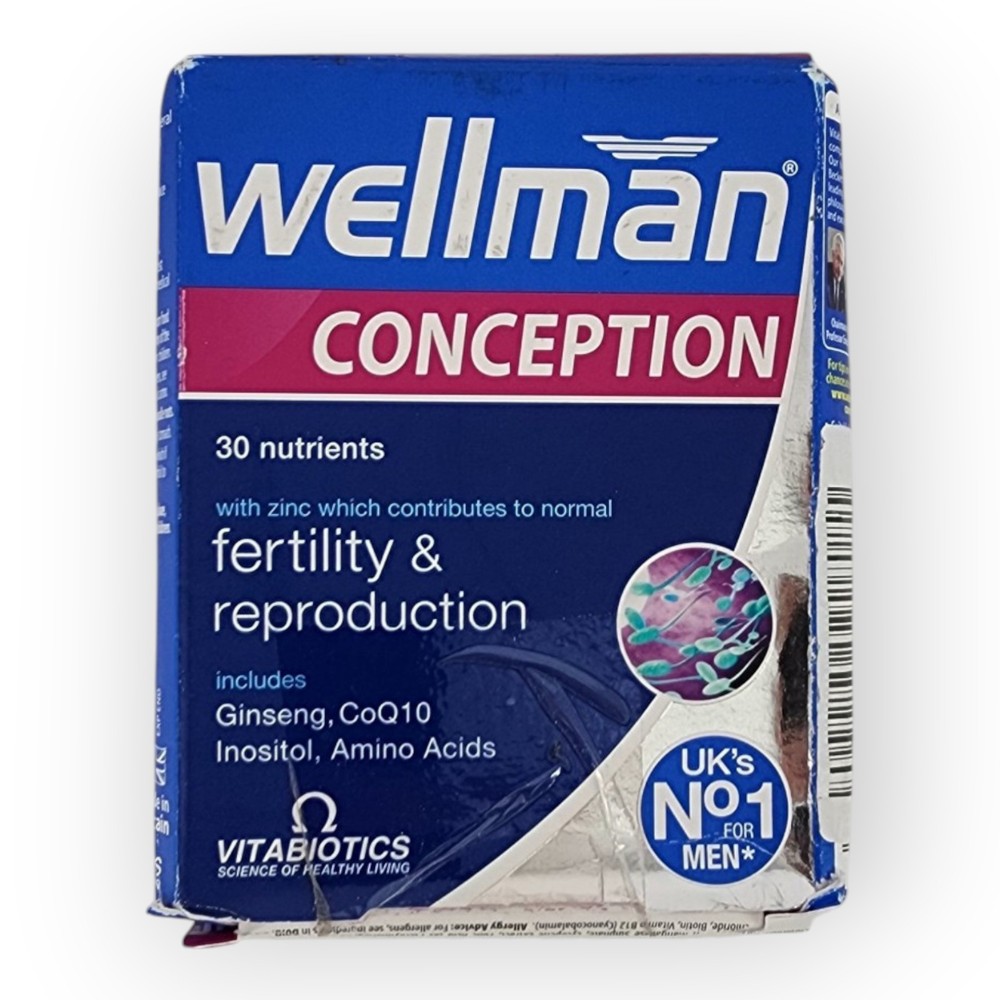 Vitabiotics Wellman Conception Tablets 30 Capsules Exp 09/2027