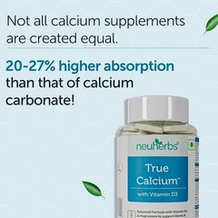 True Calcium Supplement 1000mg | Support Bone, Joint & Muscle Health J435