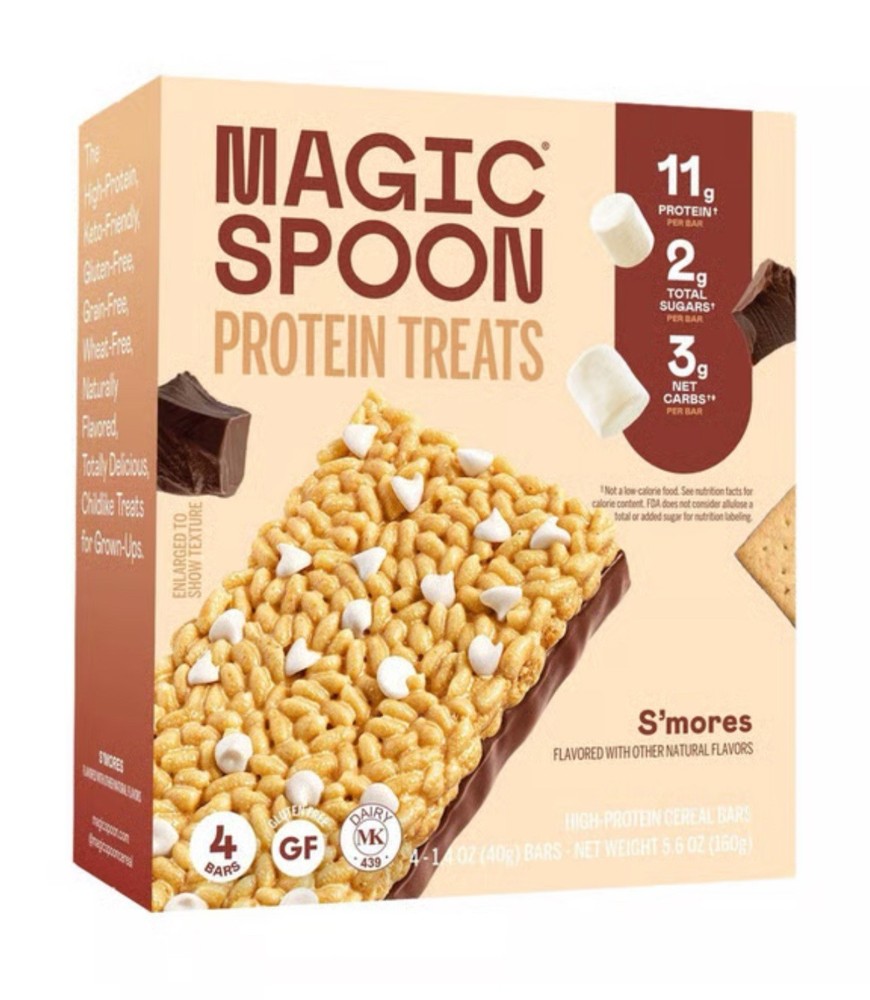 🔴 New Magic Spoon S’mores Chocolate Protein Treats High Cereal Bars 5.6oz