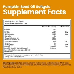 Pumpkin Seed Oil Saw Palmetto 1000mg Softgels Natural Prostate Support Free ship
