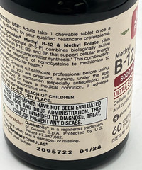 Jarrow Formulas Methyl B-12 & Methyl Folate, Bioactive B9 & B12, 60 Ct BB 1/2028