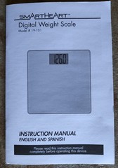 Smart Heart Digital Weight Scale Auto On Tempered Glass Big Display 438 lbs Max