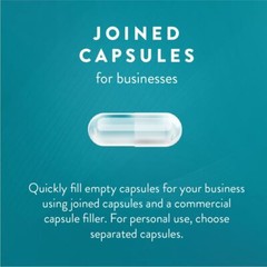 1/2/5/10K Empty Gelatin Capsules Size 00 Joined Clear Non-gmo Kosher Halal
