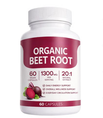 Organic Beet Root 20:1 Extract Capsules – Heart & Blood Pressure Support