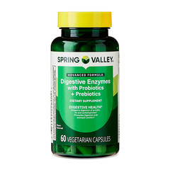 Spring Valley Advanced Digestive Enzymes + Probiotics Prebiotics 60 Caps