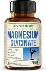 Magnesium Glycinate 200Mg, Chelated, Vegan, GMO Free, Soy Free, 60 Capsules