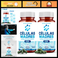 Natural Stem Cell Supplements 500mg – Anti-Aging, Longevity, Energy Boost, 120 C