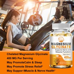 Nature’s Live High Absorption Magnesium Glycinate 400 mg 120 Capules Non-GMO